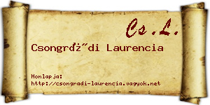 Csongrádi Laurencia névjegykártya